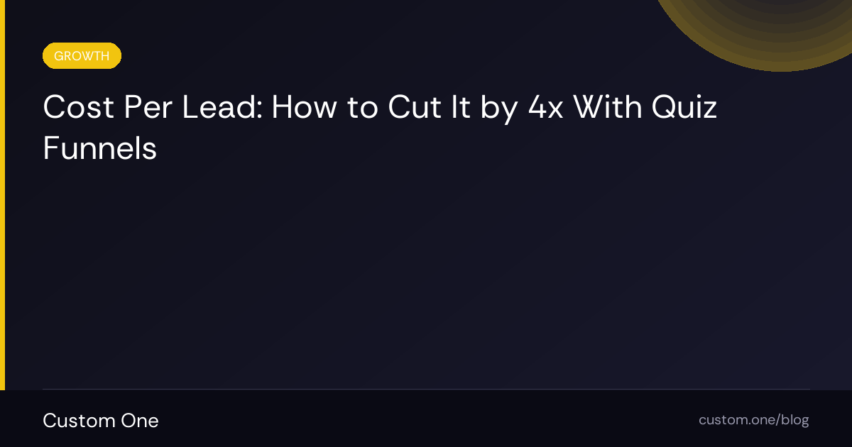 Cost Per Lead: Cut It by 4x