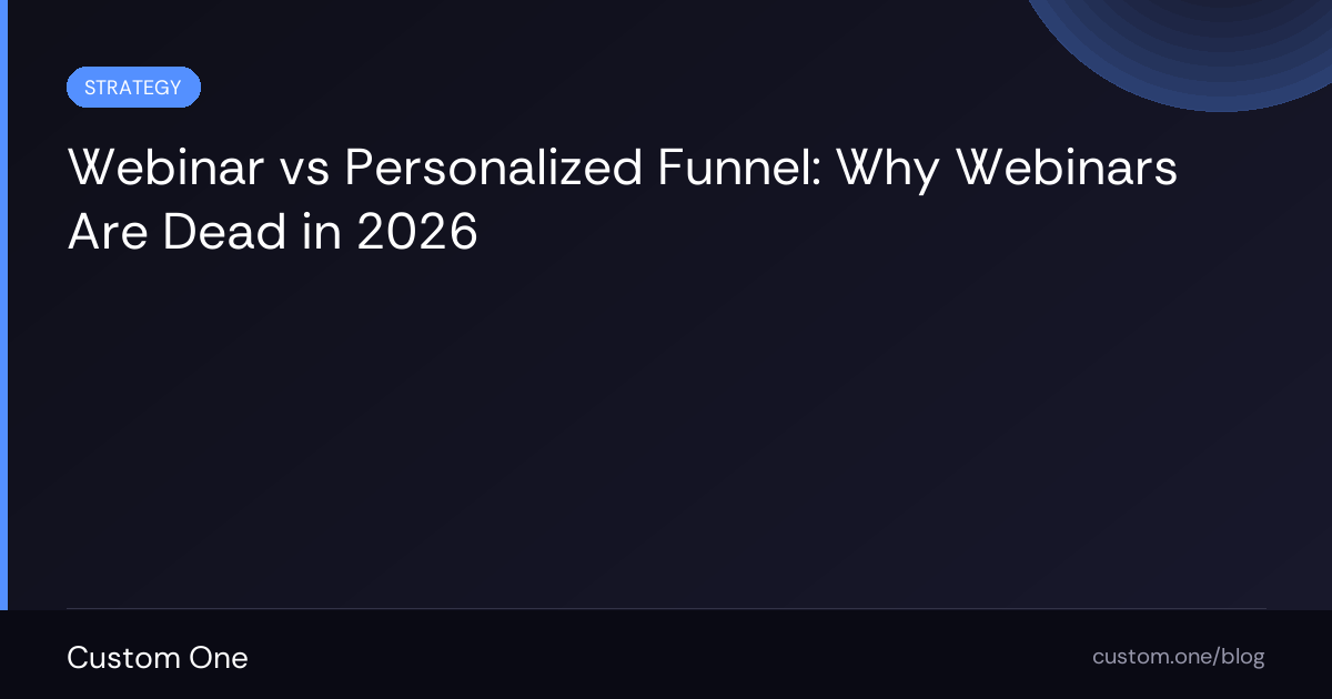 Webinar vs Personalized Funnel